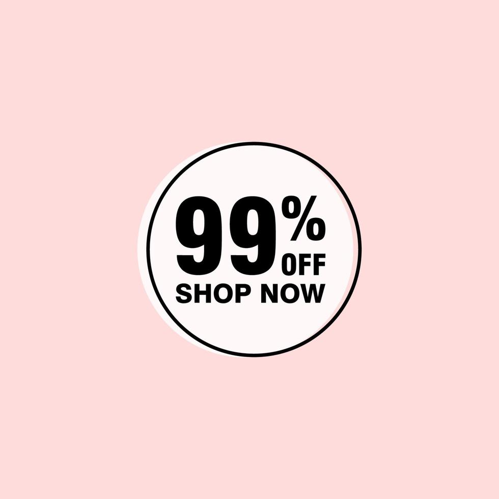 99 discount, Sales Vector badges for Labels, , Stickers, Banners, Tags, Web Stickers, New offer. Discount origami sign banner.