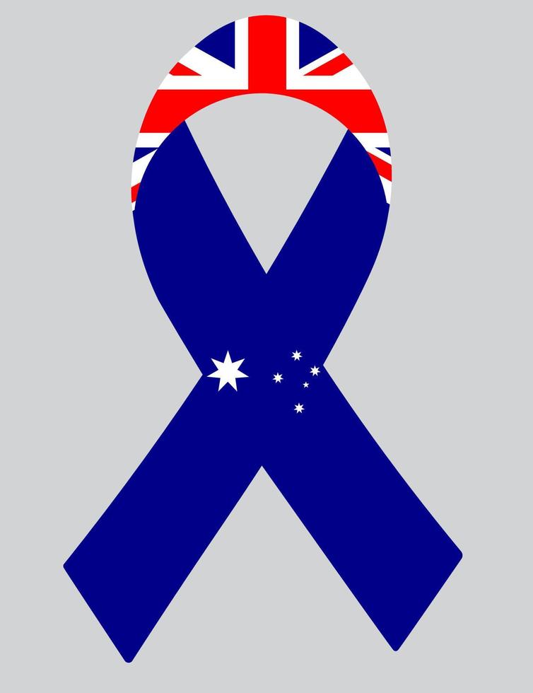 3d bandera de australia en cinta vector