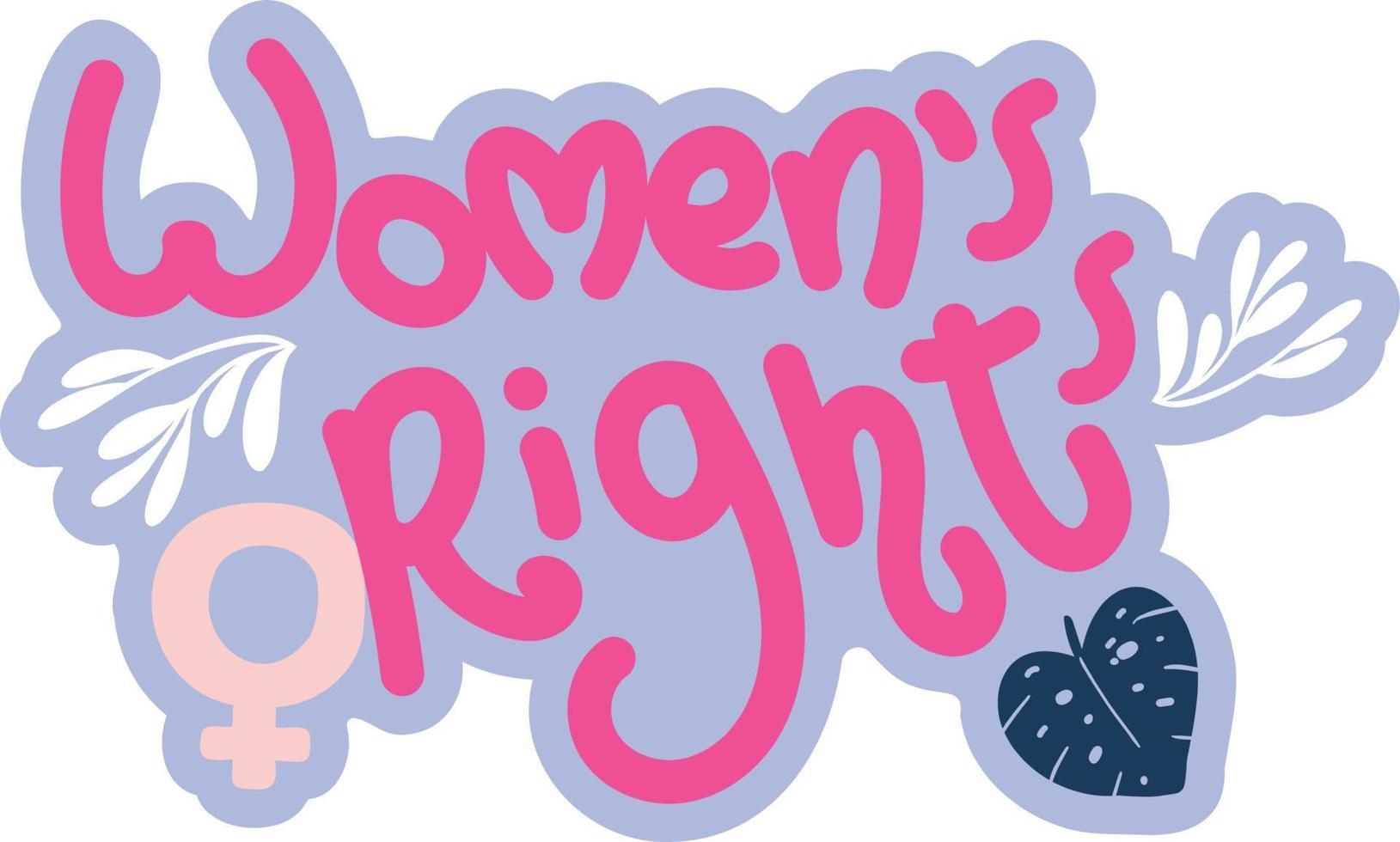 Womens rights typography vector