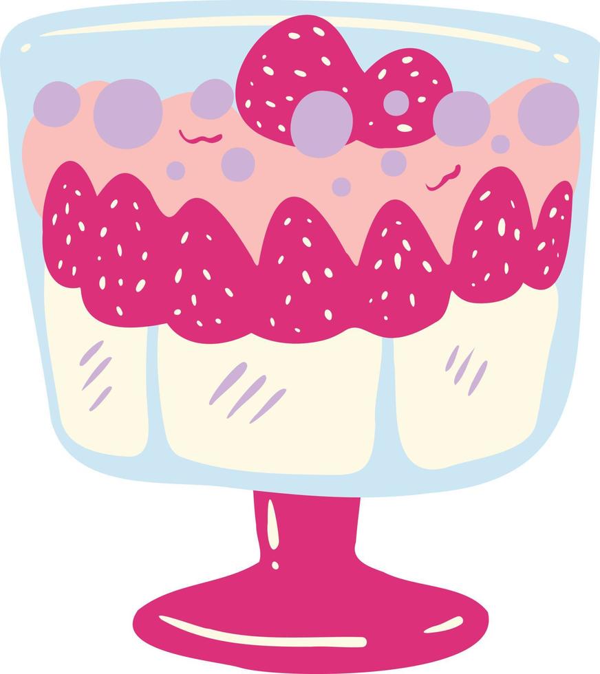 Berry trifle illustration vector