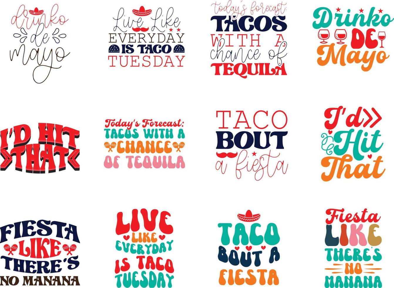 Cinco De Mayo svg Bundle ,Cinco De Mayo t-shirt bundle vector