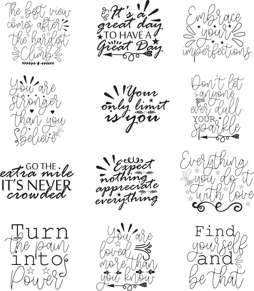 Inspirational svg Bundle ,Inspirational  t-shirt bundle vector