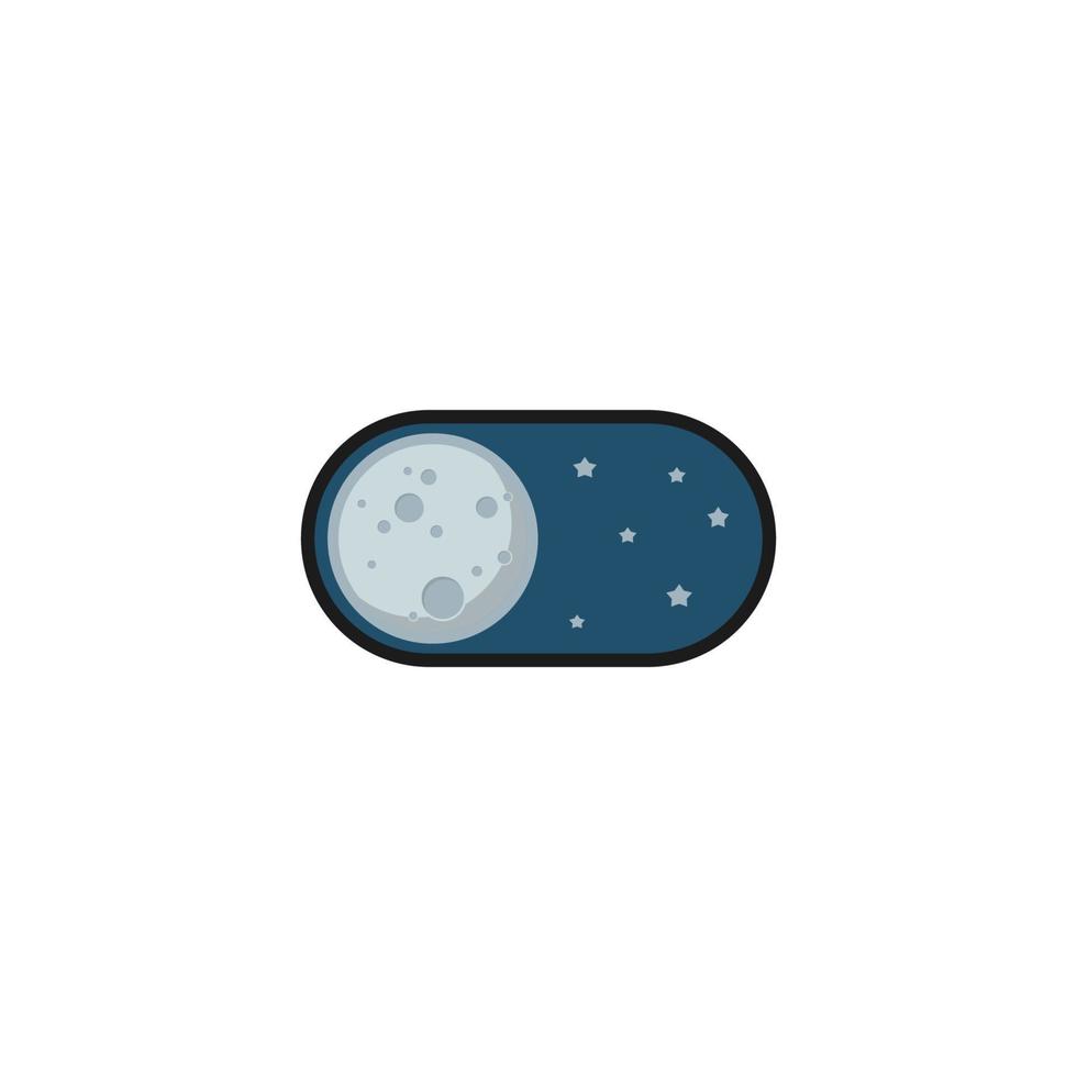 icono de la aplicación de modo nocturno vector