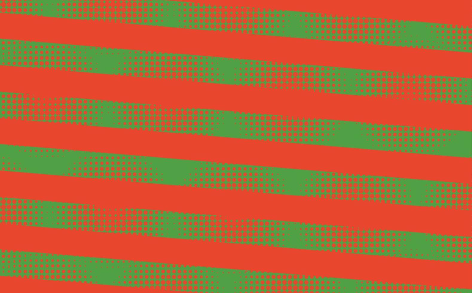 rayas verdes y rojas y patrón de círculos de semitonos. adecuado para tela, papel tapiz, pancarta y telón de fondo. vector