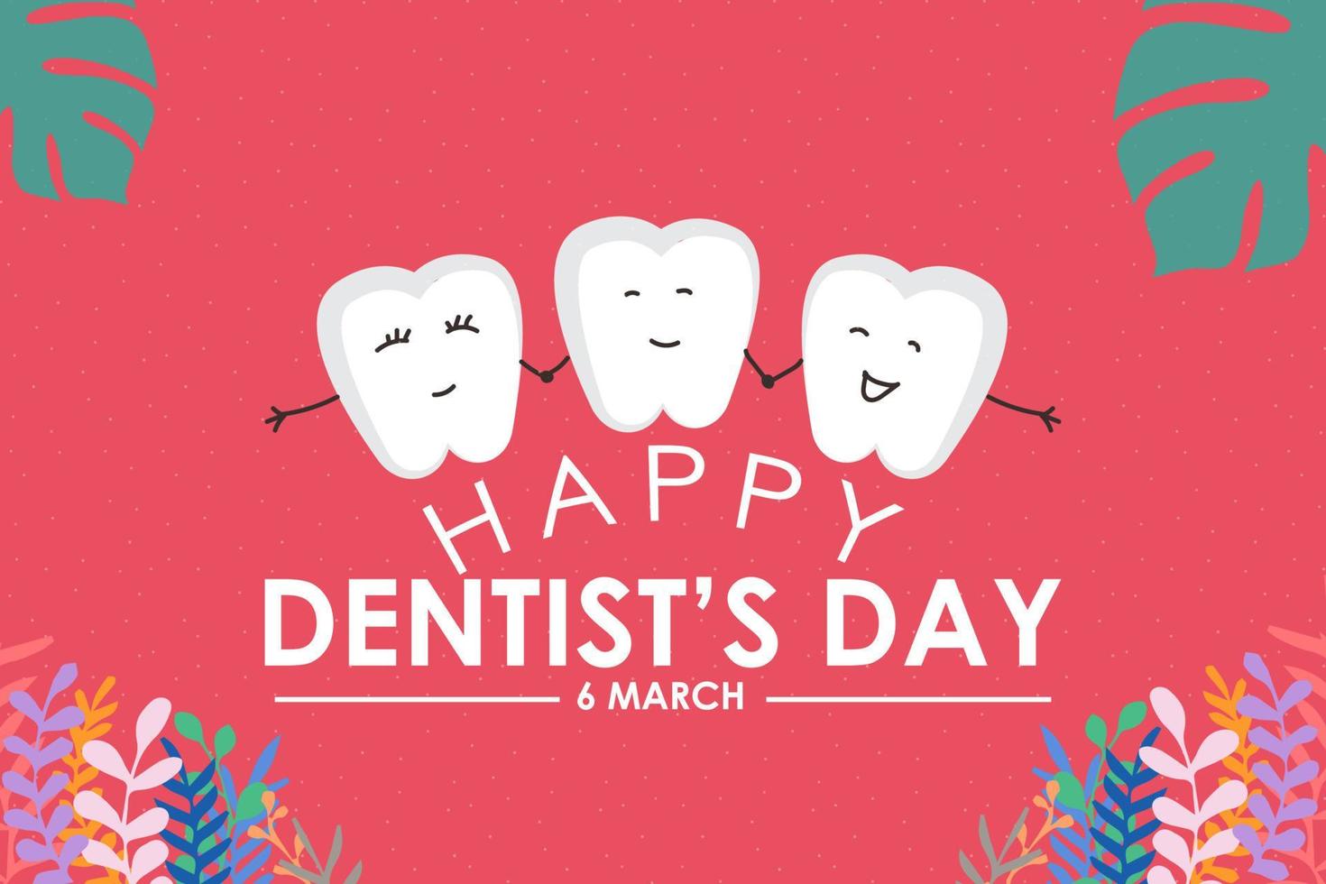 Happy Dentist's Day Logo Vector Template Design