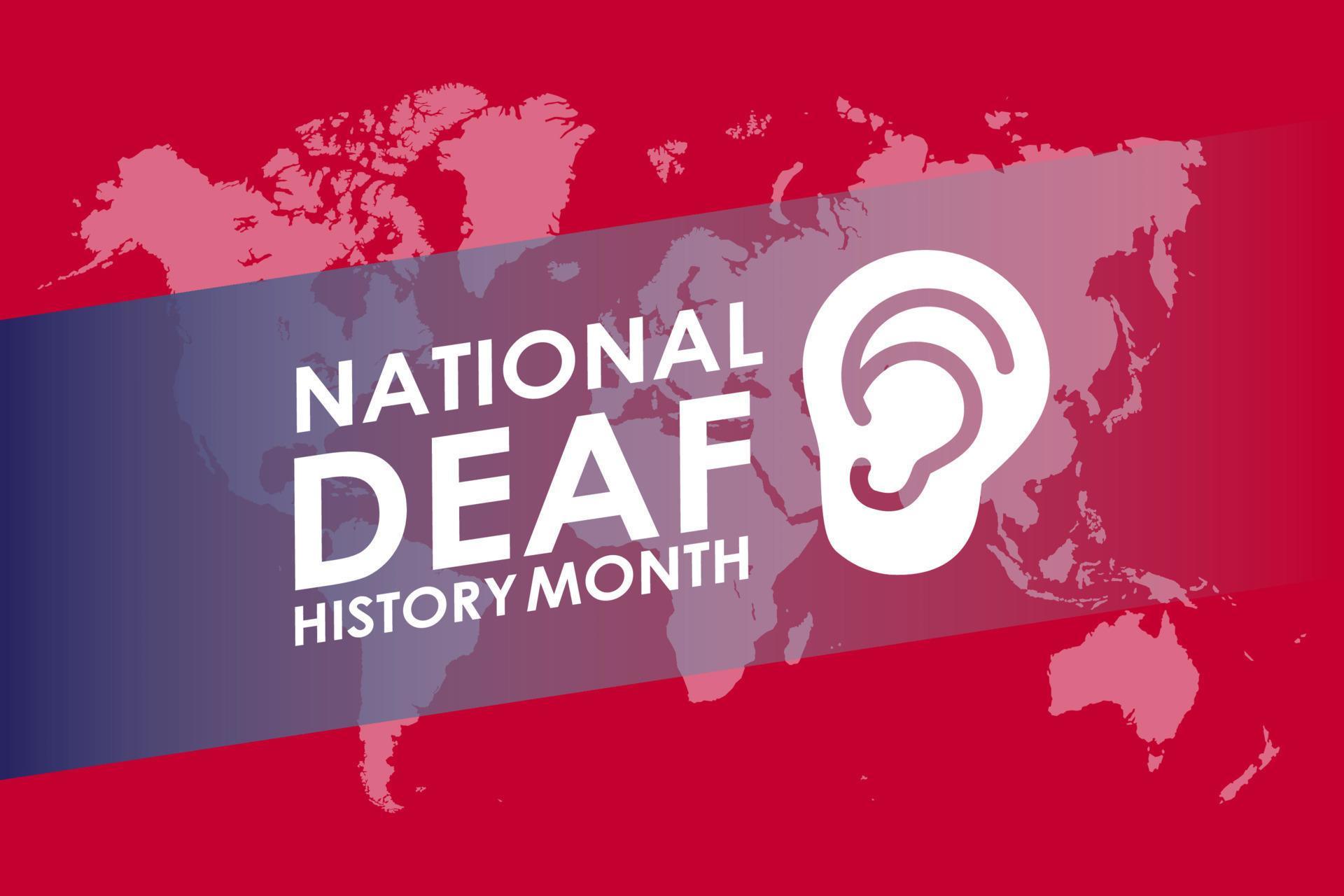 National deaf history Month suitable for banner background