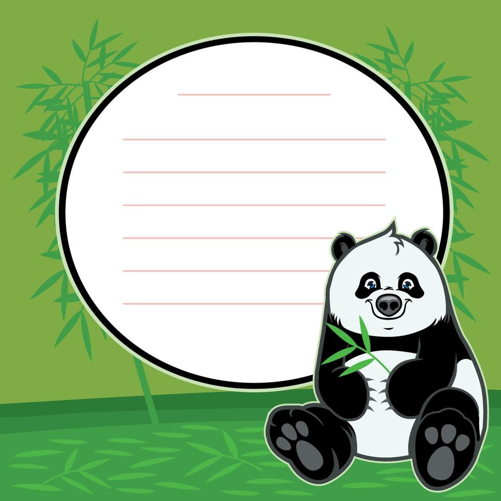 lindo bebé panda feliz vector