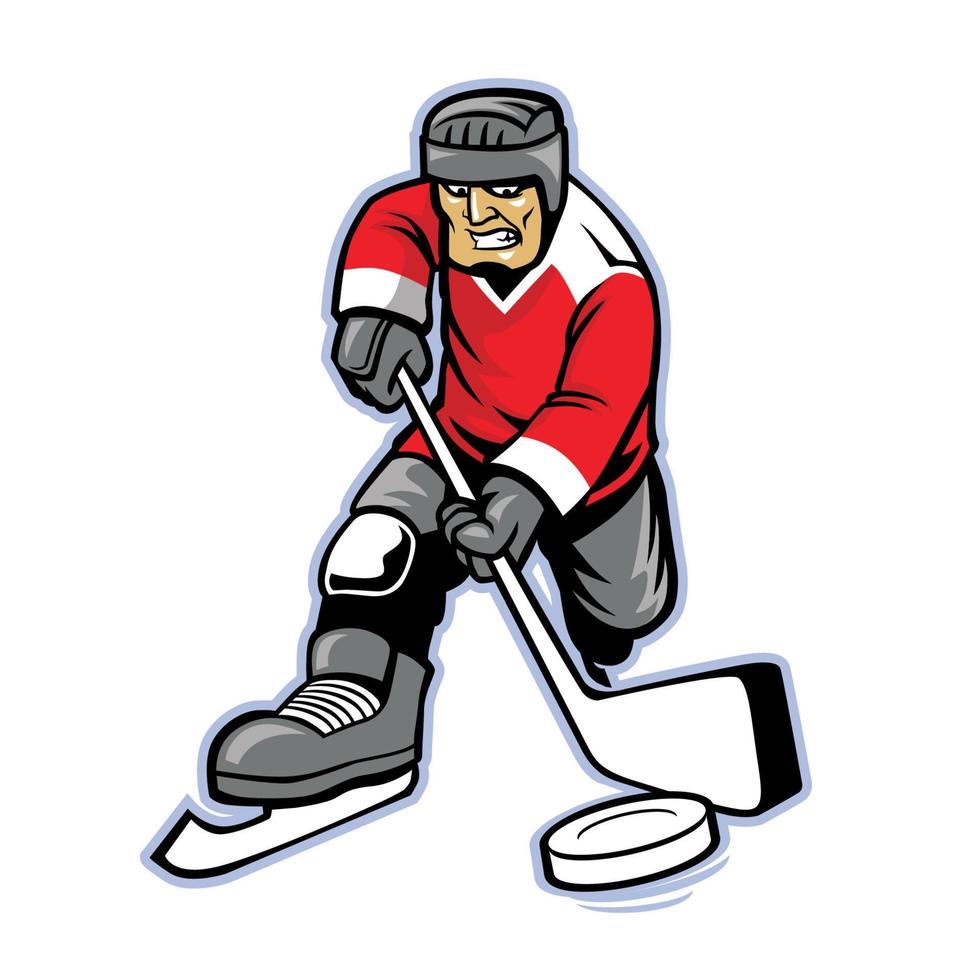 ice hockey player vector