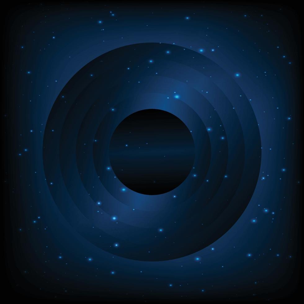 Dark blue abstract background with  circles and spots glowing vector
