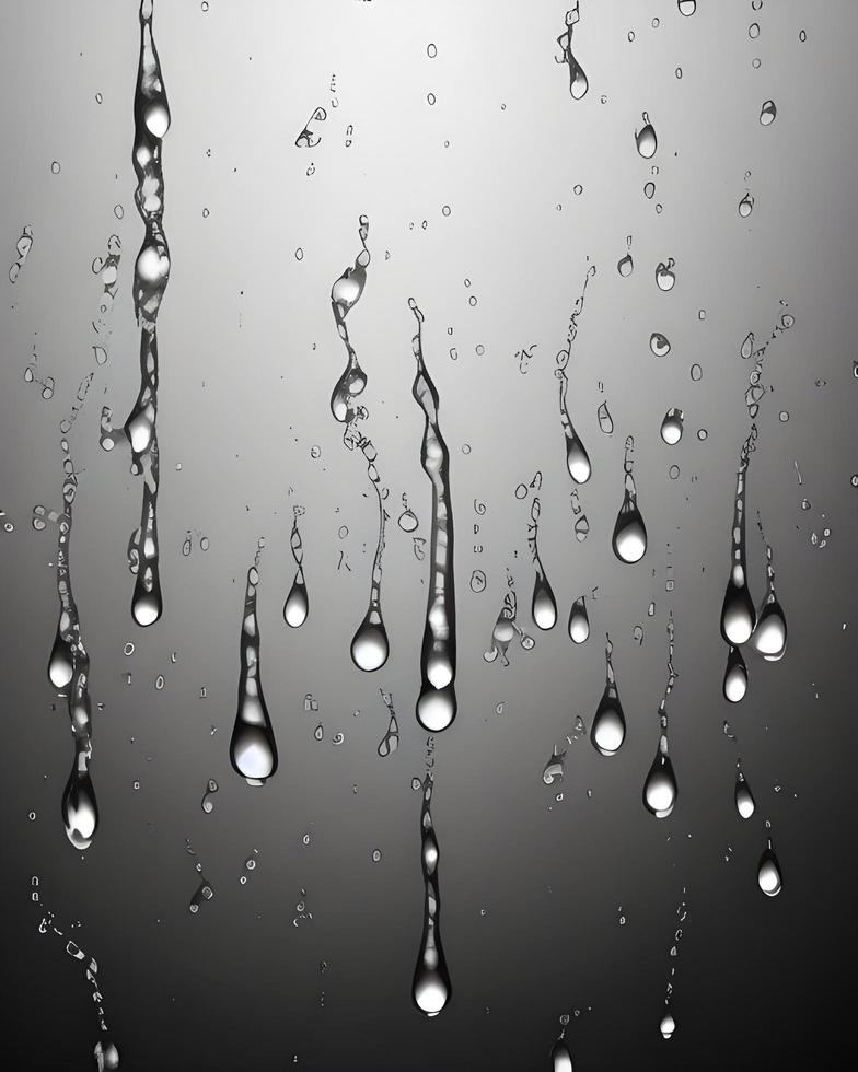 gotas de agua sobre fondo gris foto