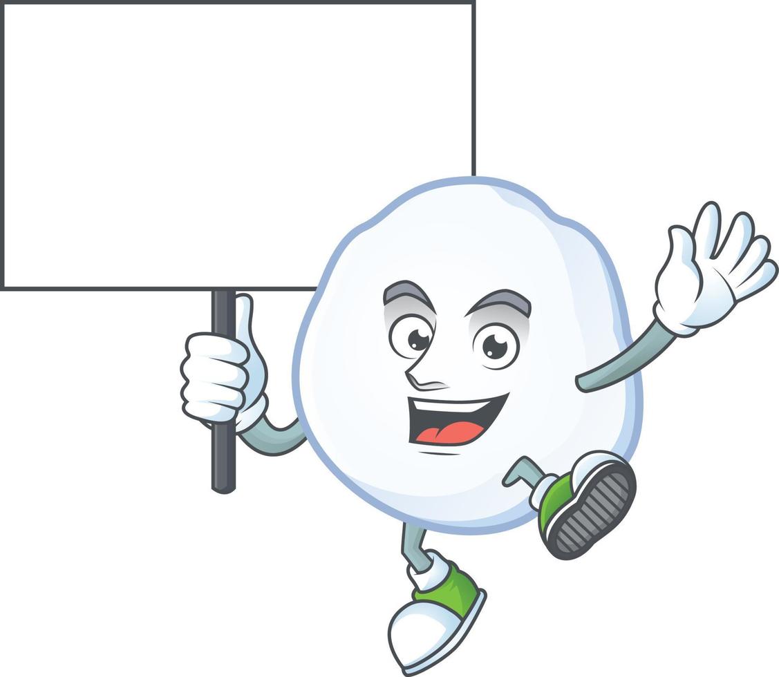 Snowball cartoon mascot style vector