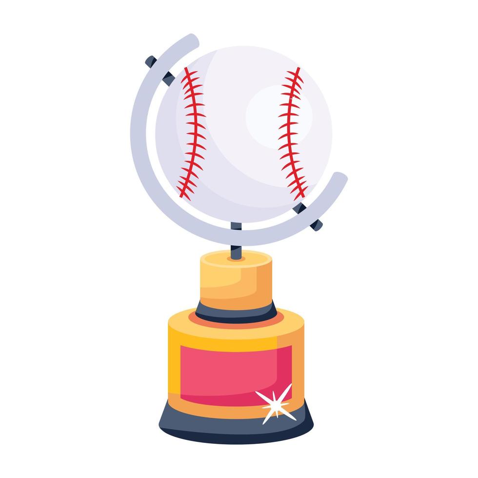 Trendy Baseball Trophy vector