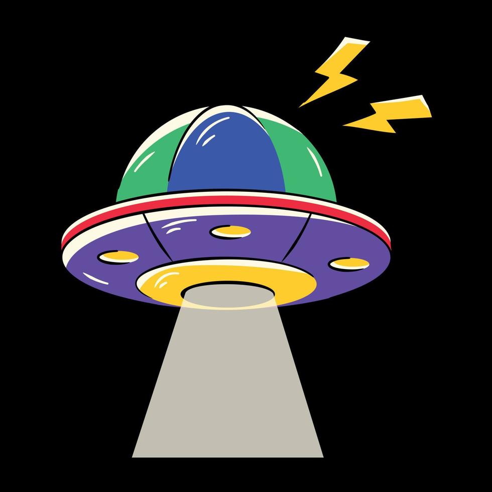Trendy UFO Concepts vector