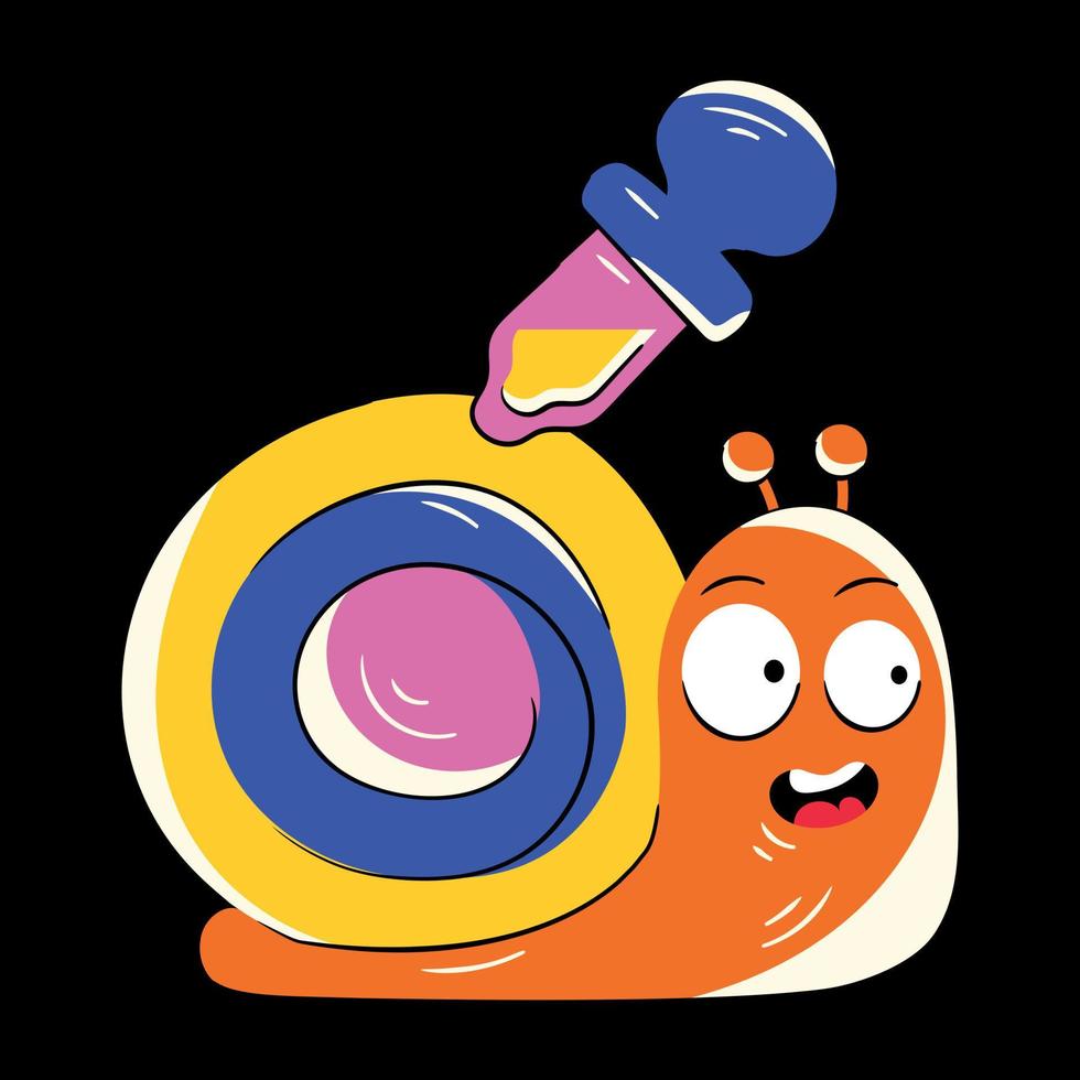 Trendy Snail Concepts vector