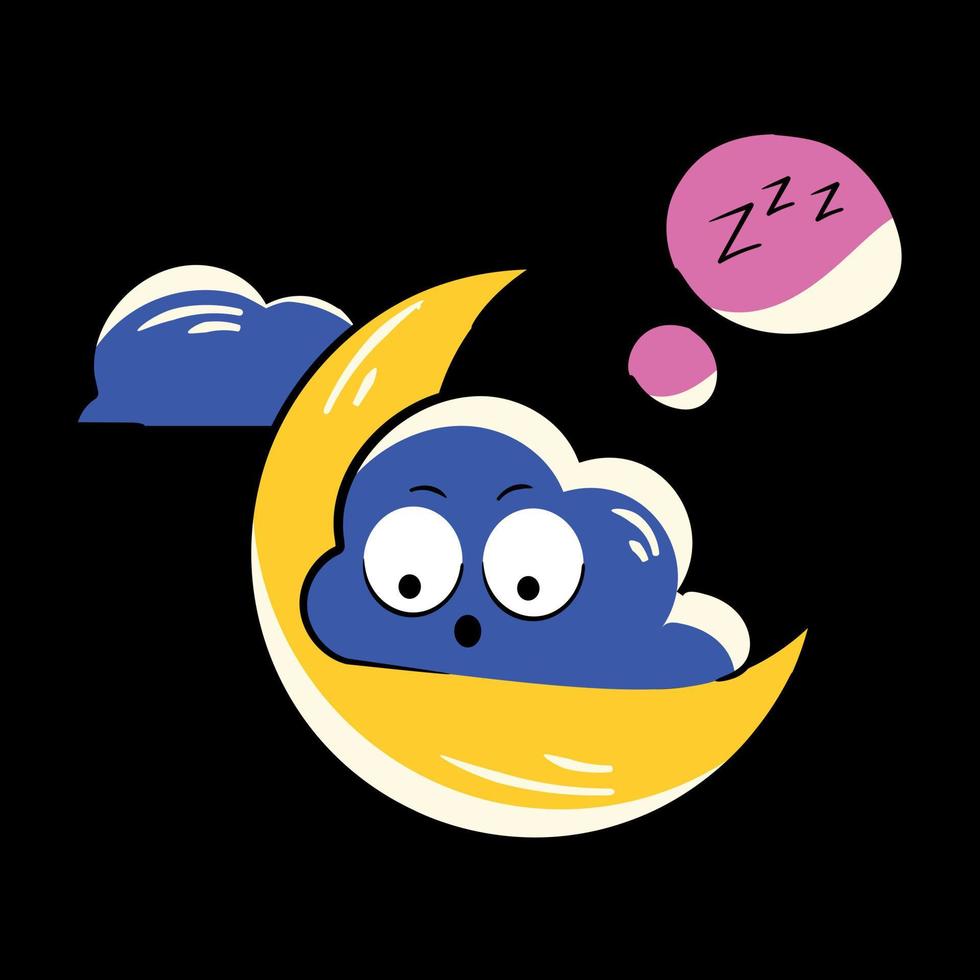 Trendy Cloudy Night vector