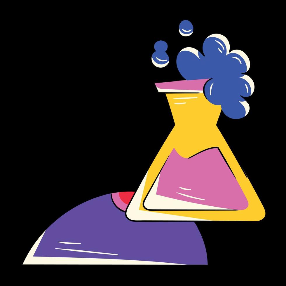 Trendy Chemical Beaker vector