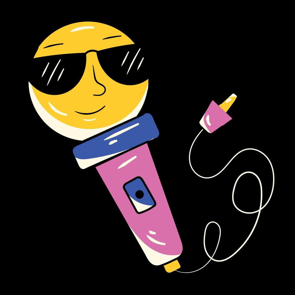 Trendy Microphone Concepts vector
