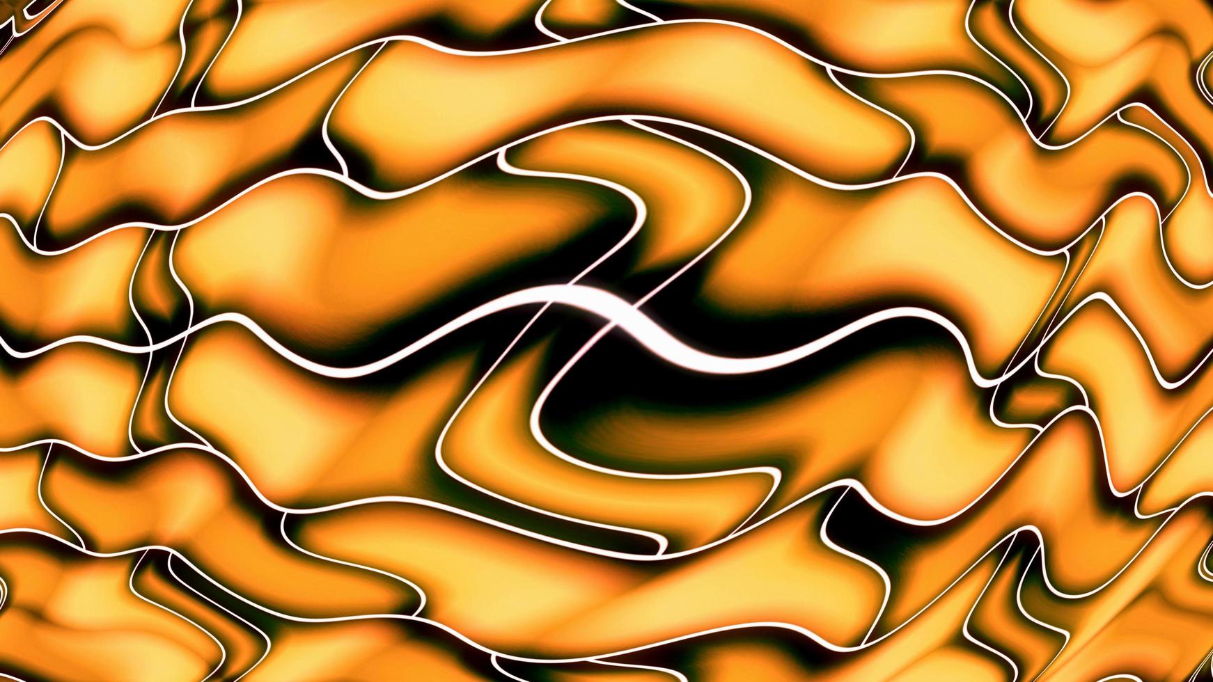 Illustration of a Orange gradient curve shape silver strips ABSTRACT pattern Glass artwork photo