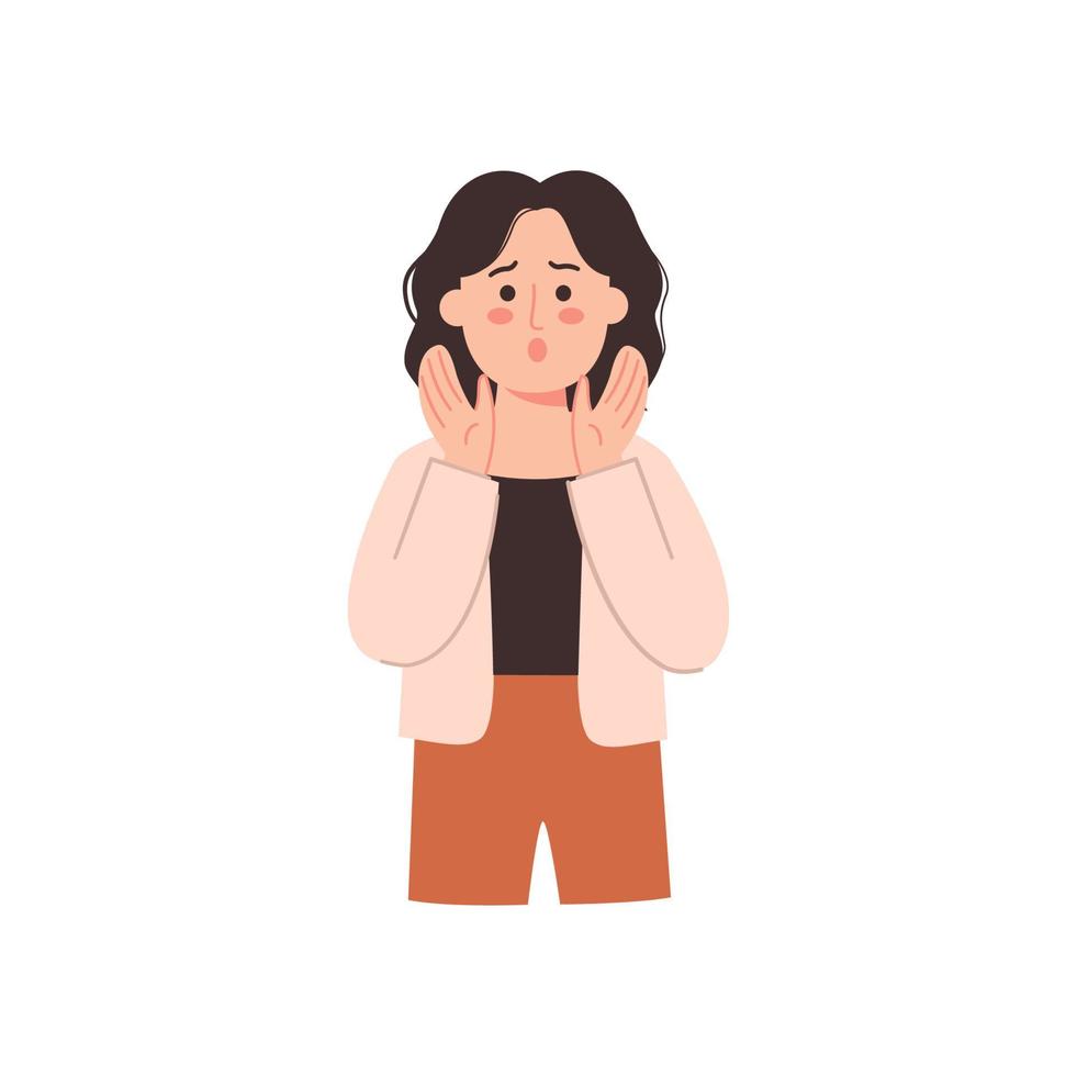 Shocked Woman illustration vector