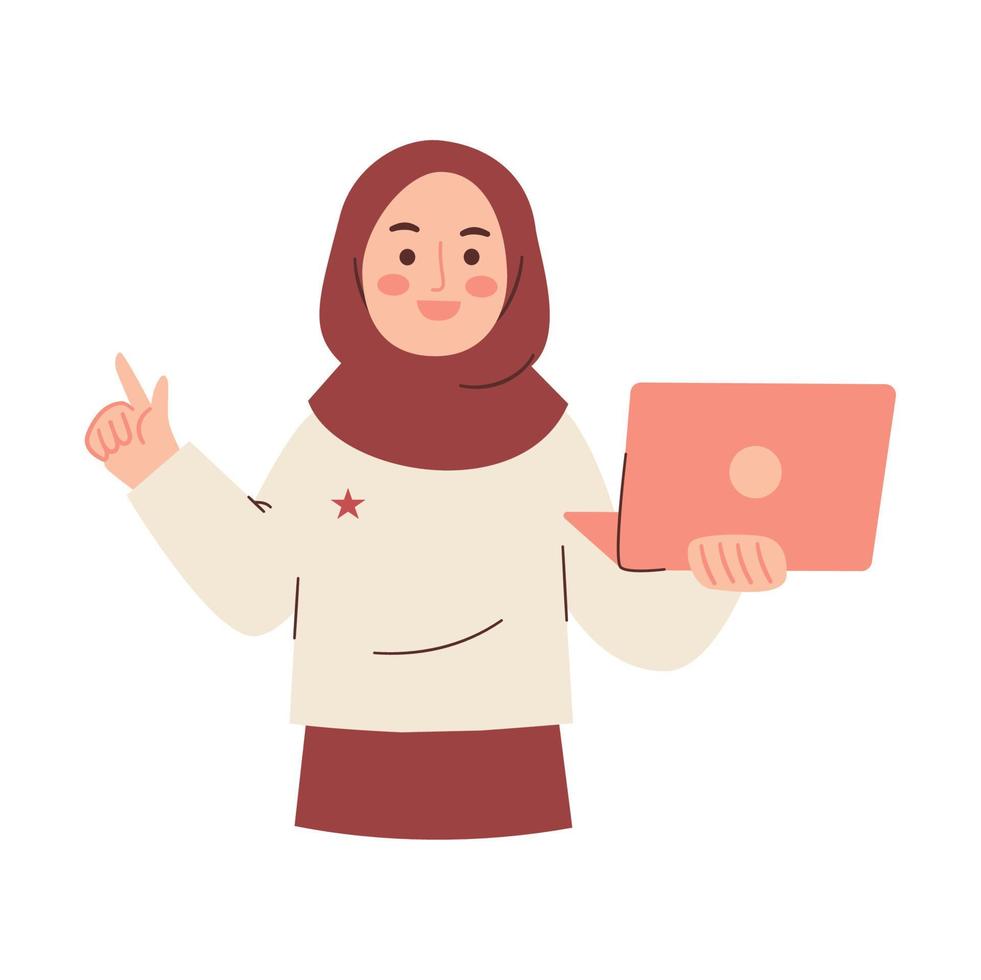 ilustración de mujer musulmana vector