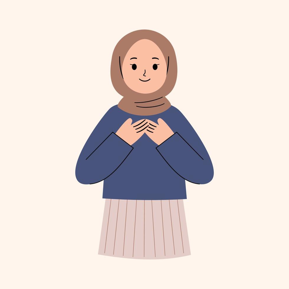 Muslim Woman illustration vector