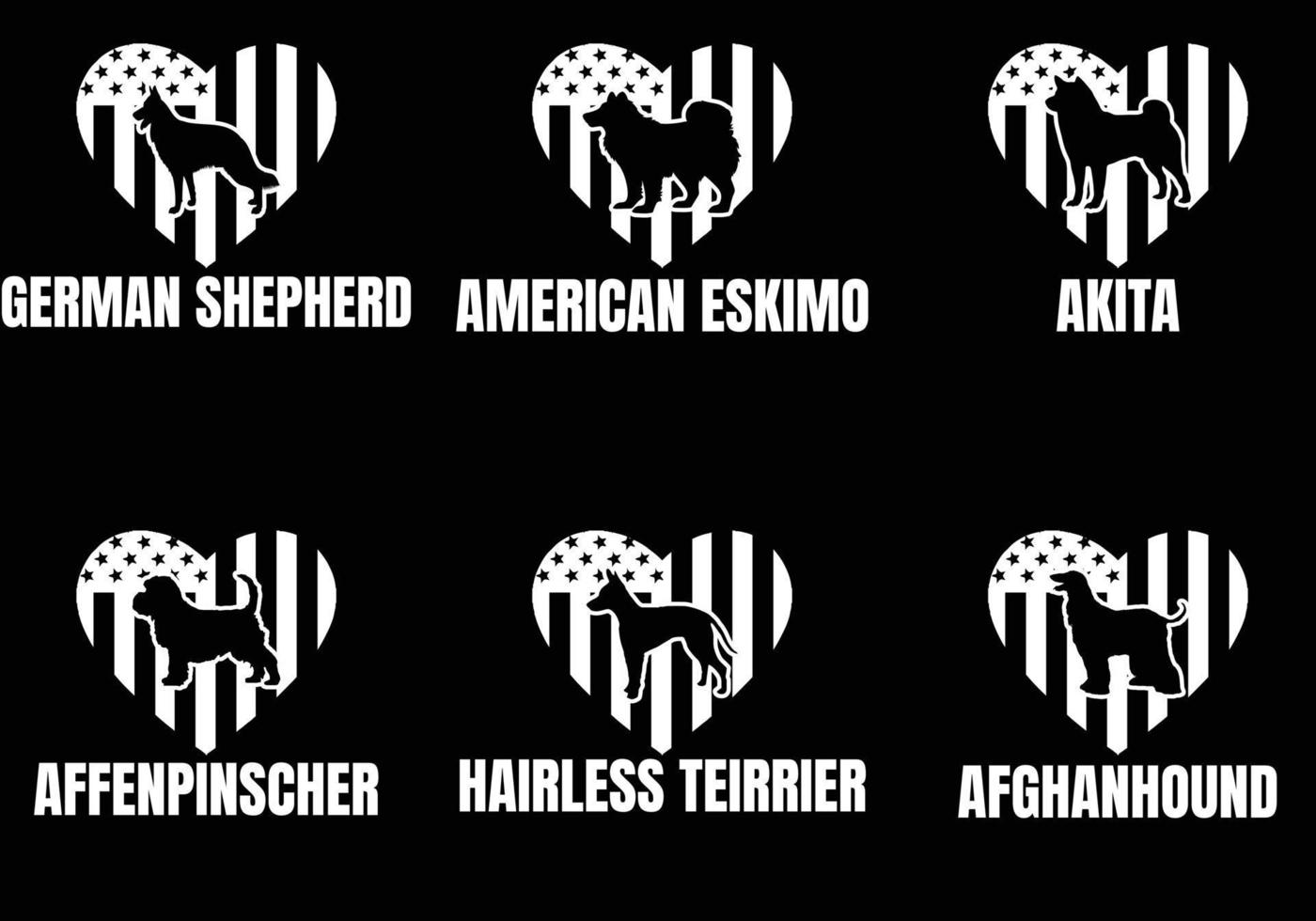 About American dog with American Fla Graphic vector