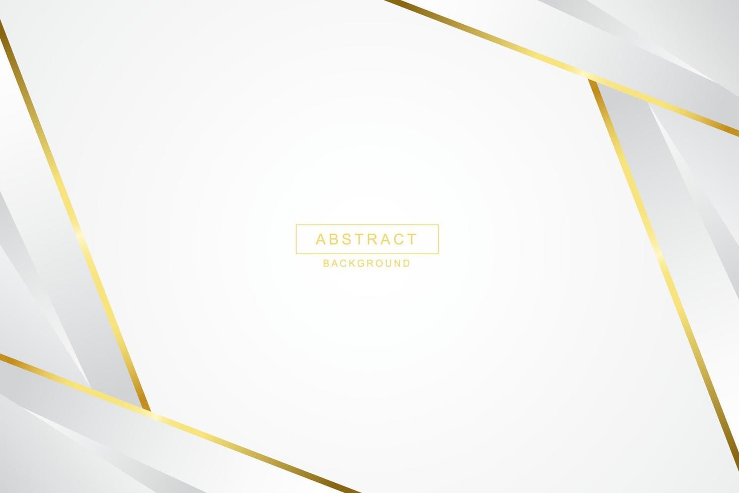 Luxurious white and gold background with golden lines vector