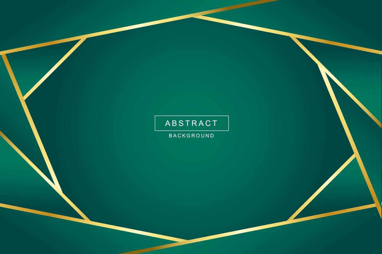 Vector abstract green and gold luxury background