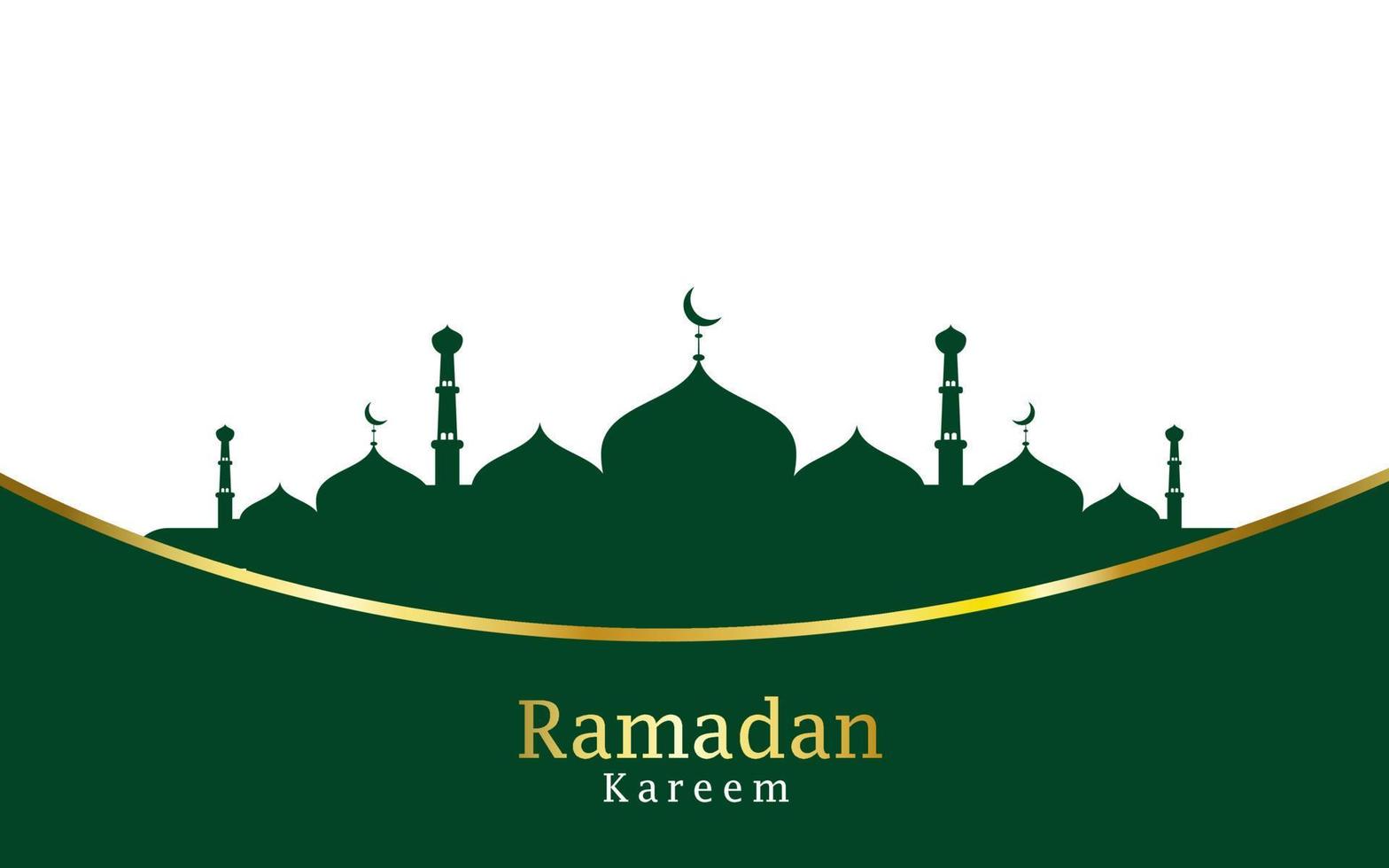 diseño de fondo de mezquita de ramadan kareem de vector