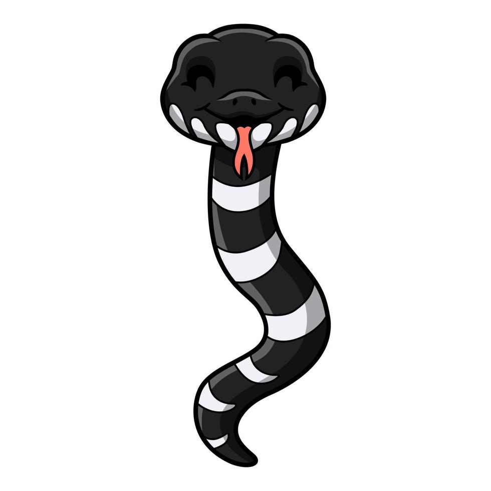 linda caricatura de serpiente de manglar vector