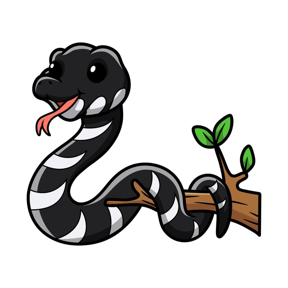 Cute mangrove snake cartoon vector