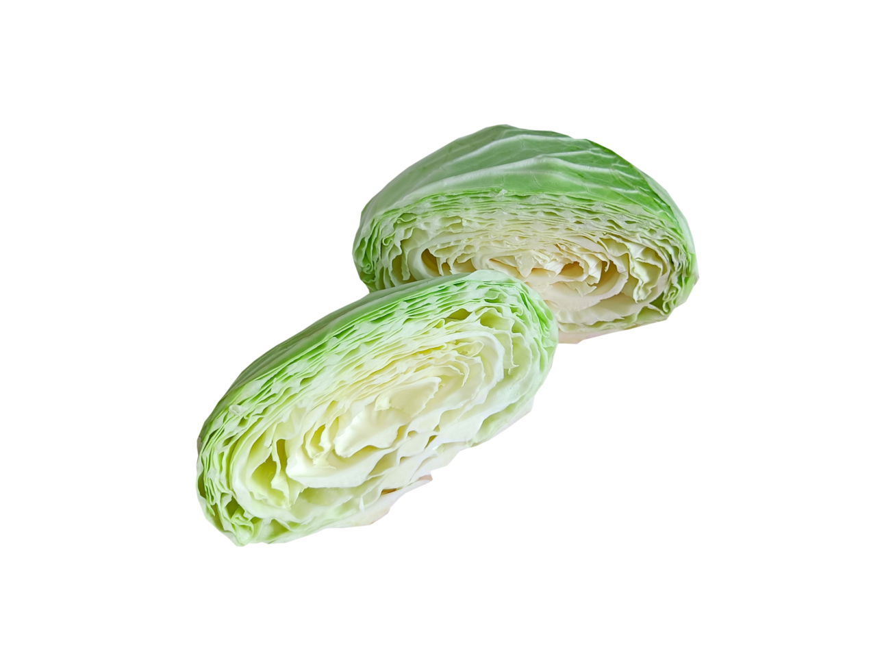 Sliced cabbage on transparent background png