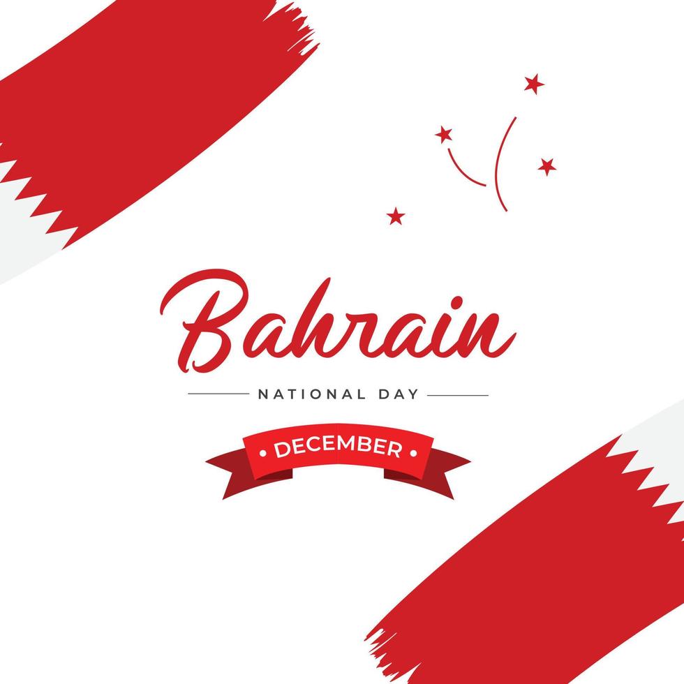 Bahrain national day design template vector