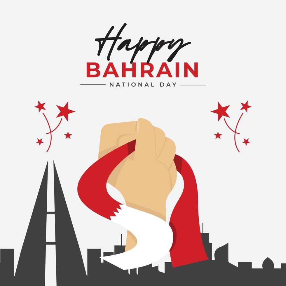 Bahrain national day design template vector