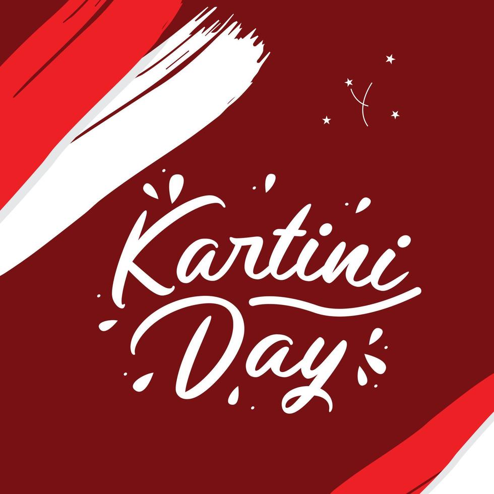 plantilla de diseño de banner del día de kartini vector