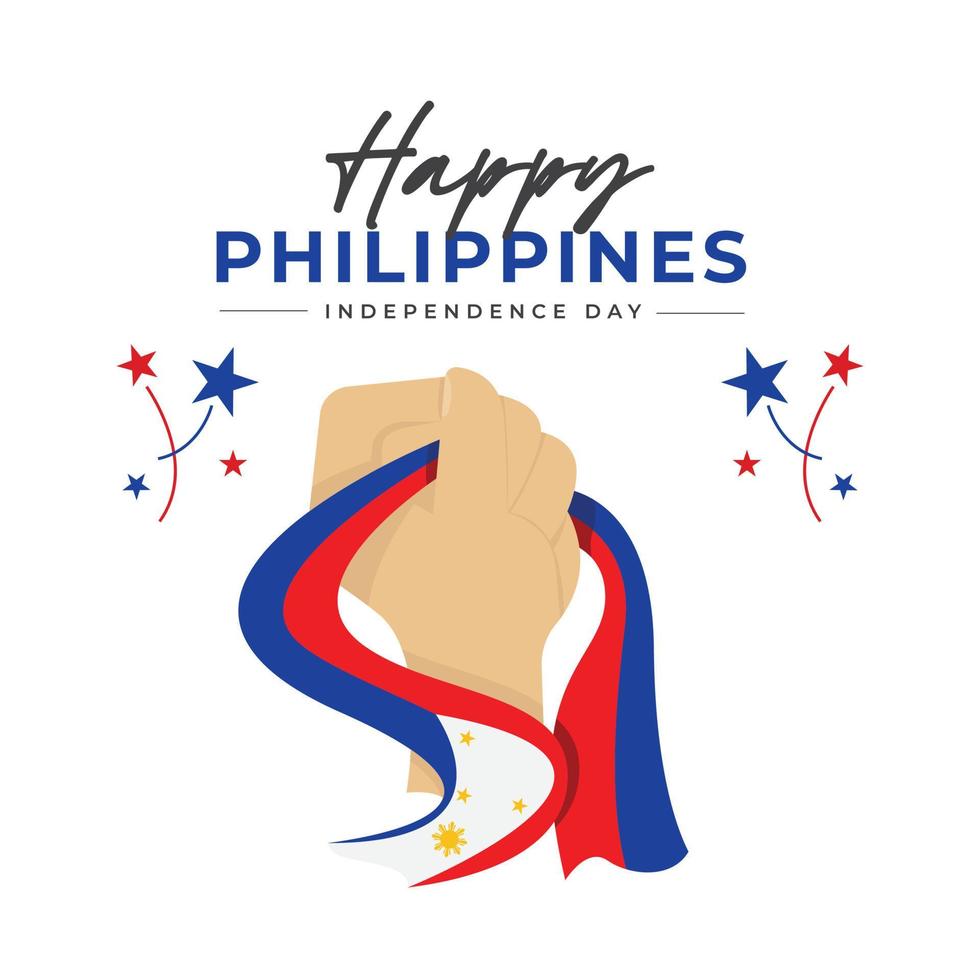 plantilla de diseño de banner del día de la independencia de filipinas vector