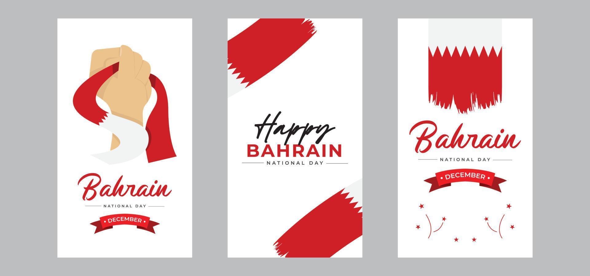 Bahrain national day design template vector