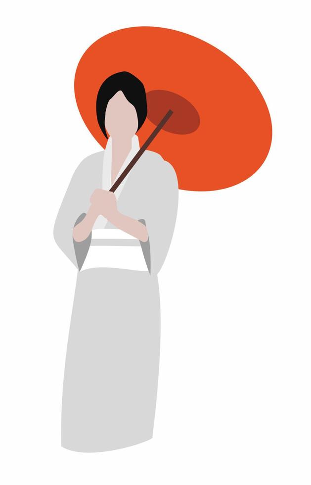 kimono tradicional japón vector