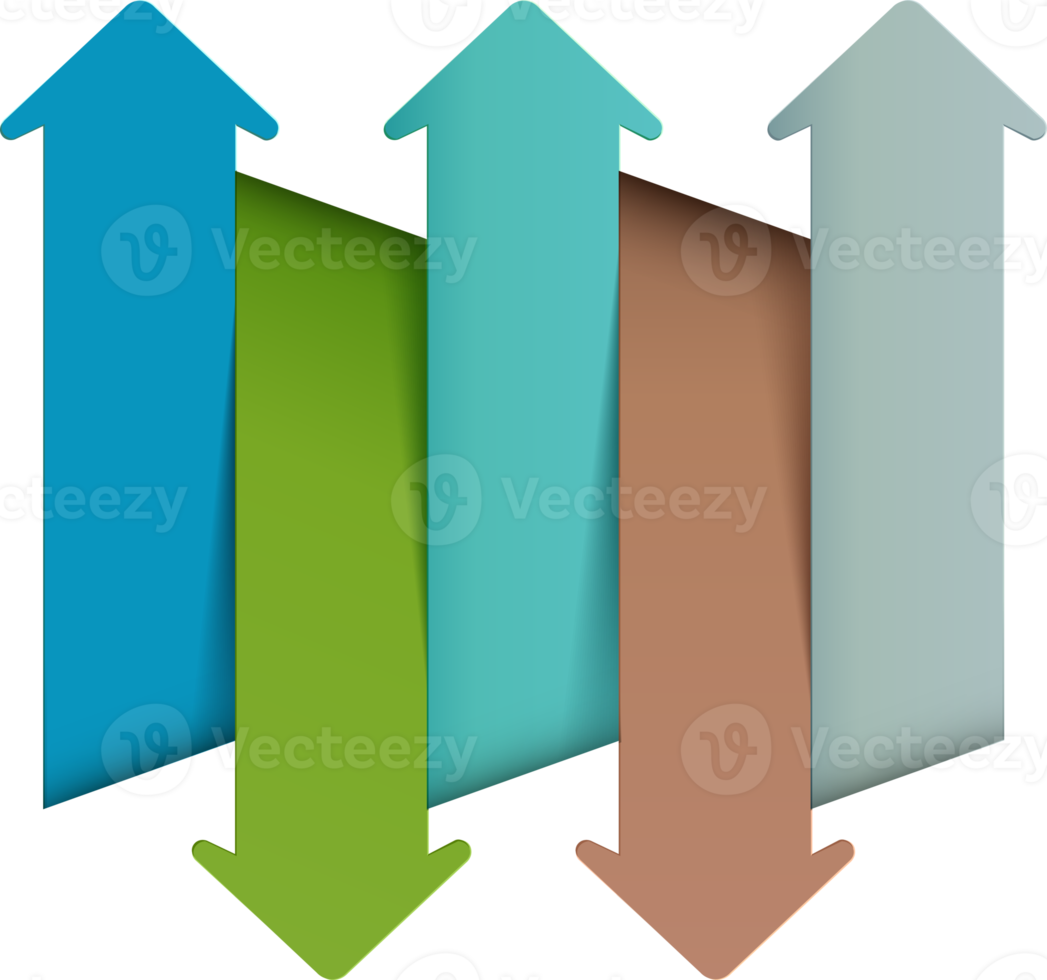 modèle d'infographie de flèche abstraite png