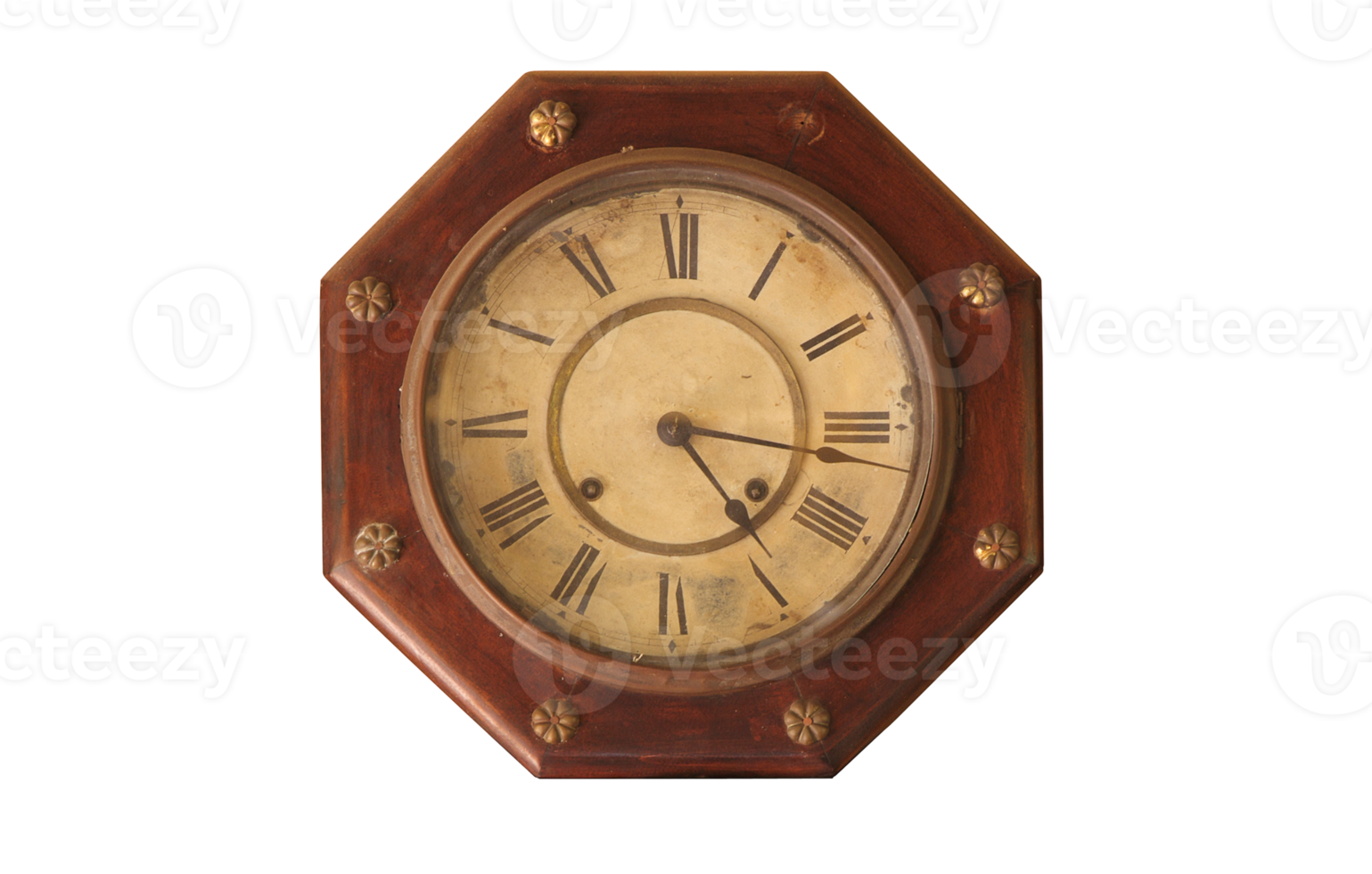 Old clock wood png