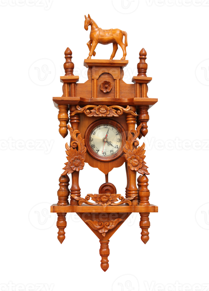 Old clock wood png