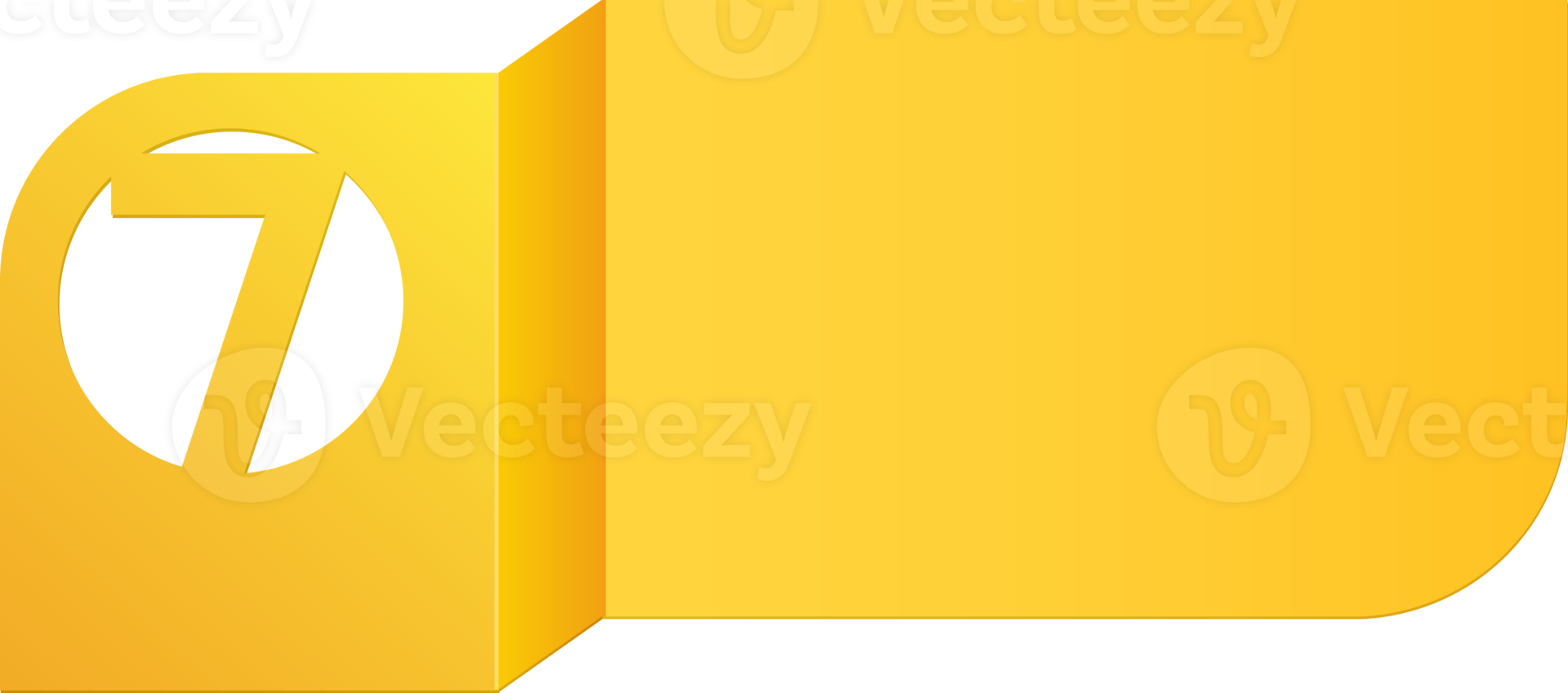 origami number element banner background png