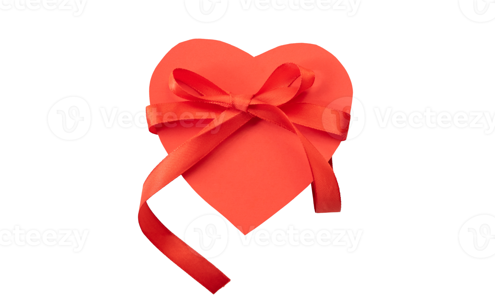 Gift box in heart shape with red ribbon bow png