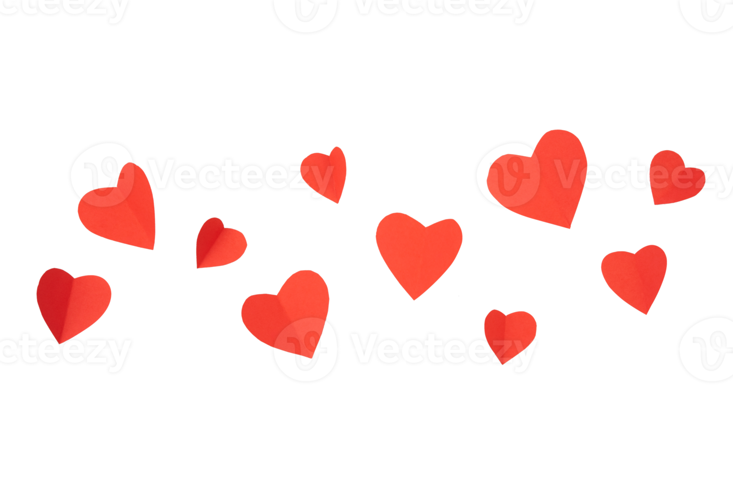 red hearts shape pattern for valentine design element png