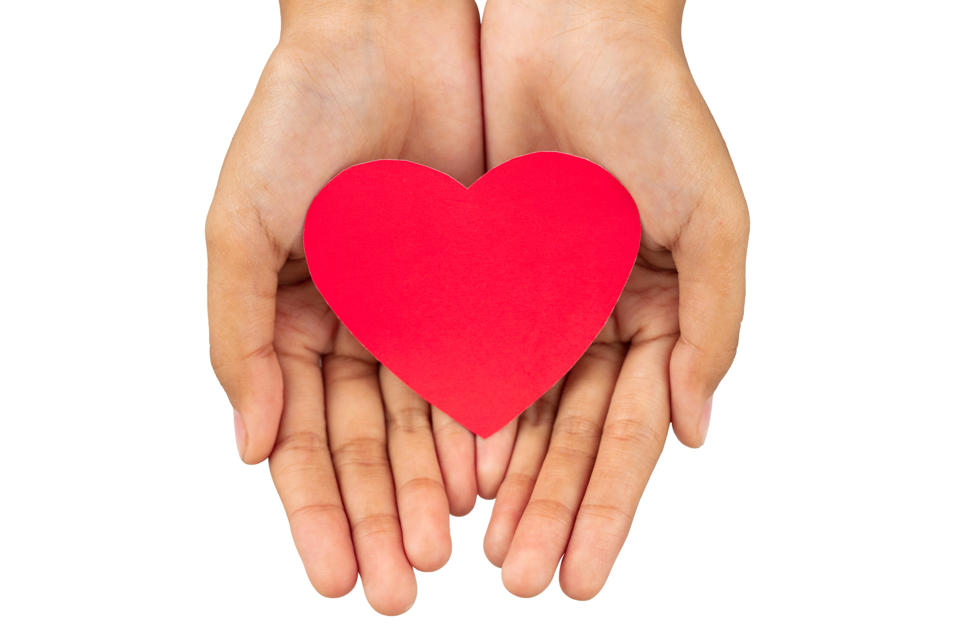 two hands holding a heart clipart transparent