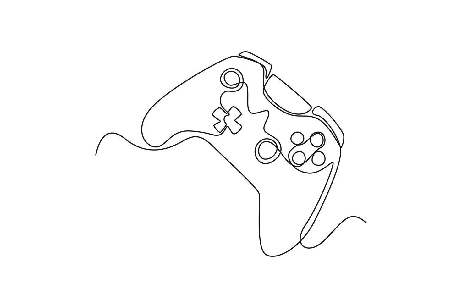 gamepad de dibujo de una sola línea de consolas de juegos. concepto de juego de deportes electrónicos. ilustración de vector gráfico de diseño de dibujo de línea continua.