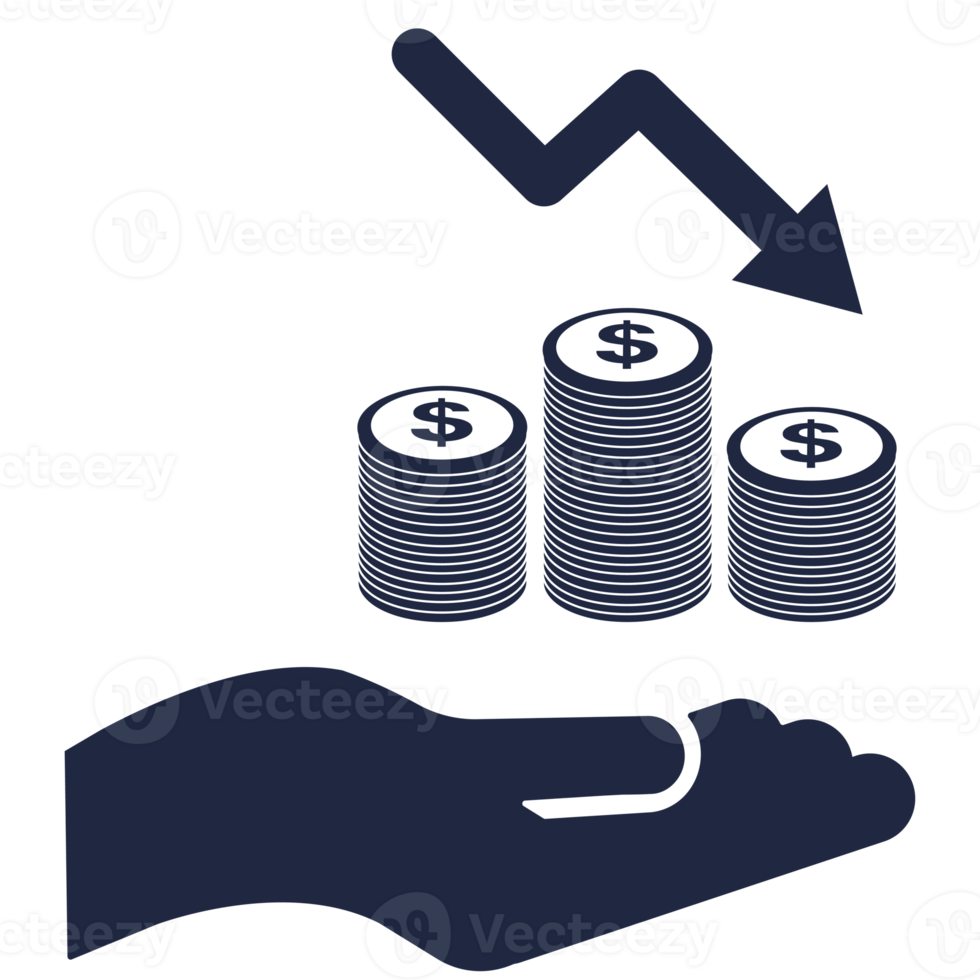 financiën en investering vlak icoon element PNG ontwerp