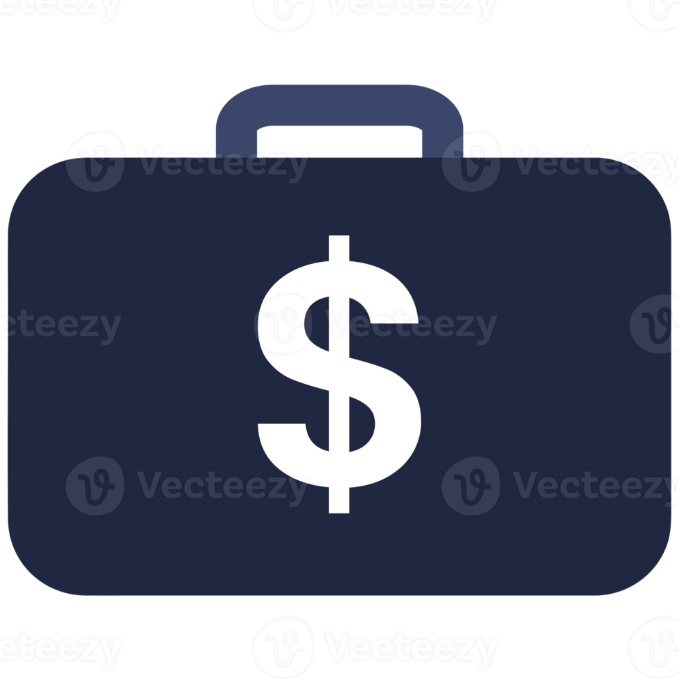 diseño de png de icono plano de bolsa de dinero