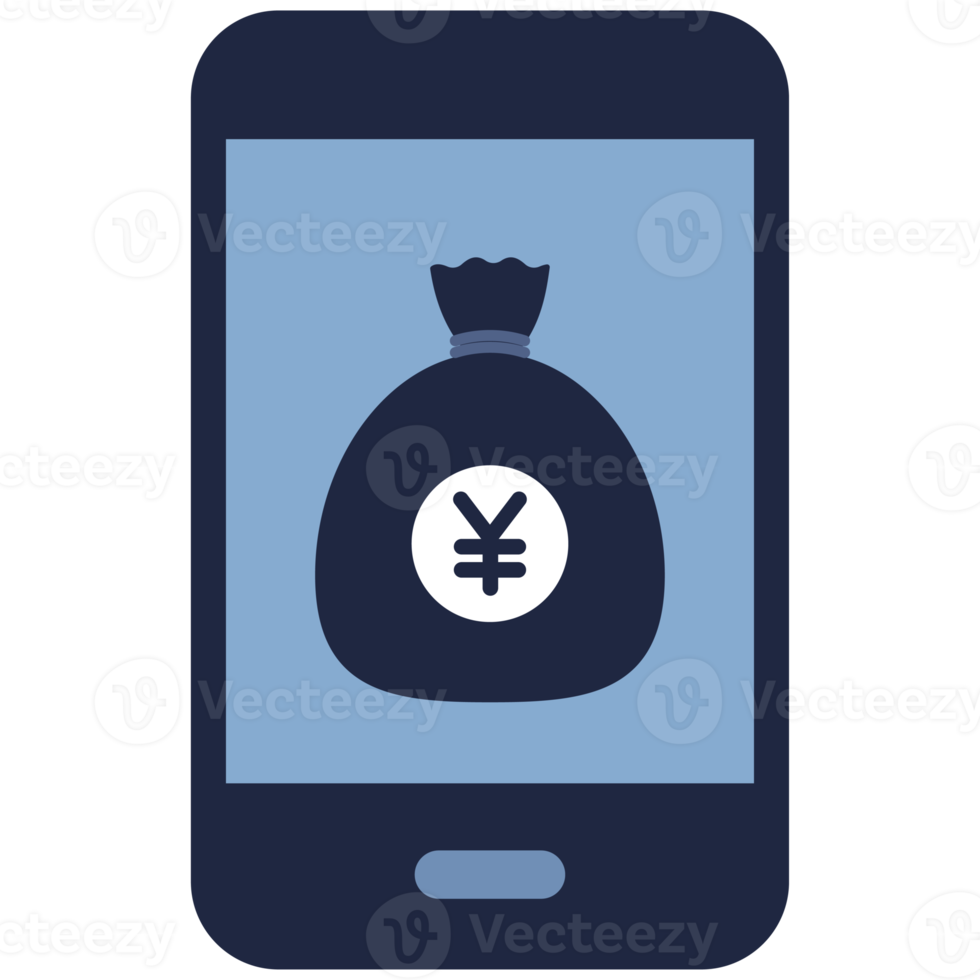 isolate saving money app flat icon png