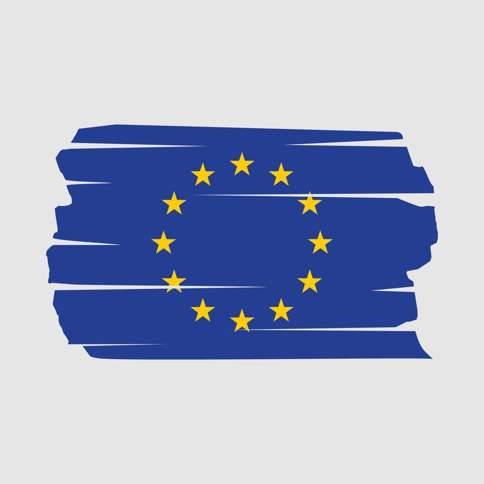 cepillo de bandera europea vector